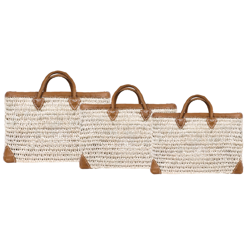 CABAS X3 PALMIER CUIR